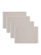 Next Yard Natural Barton Check Table Placemats, Set of 4- Buy online at McGrocer