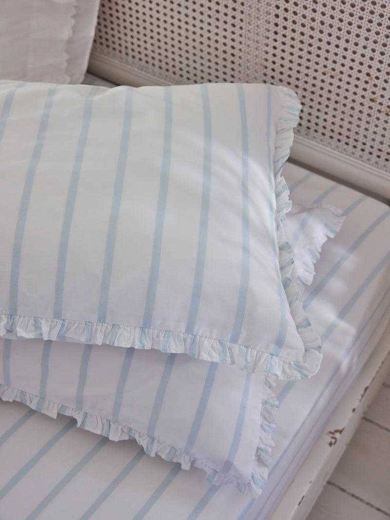 Shabby Chic by Rachel Ashwell blue cabana stripe pillowcases - British product