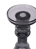 Libra Interiors grey vitrum glass candle holder 30cm, UK version