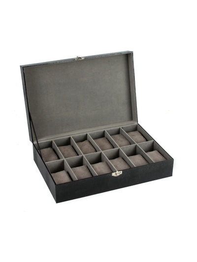 Next Harvey Makin Widdop Black Lizard Vinyl Watch Box Holds 12 Watches- Buy online at McGrocer