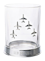 Next Widdop Clear RAF Red Arrows Glass & Metal Whiskey Tumbler- Buy online at McGrocer
