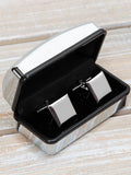 Widdop silver plain square cufflinks, imported from the UK