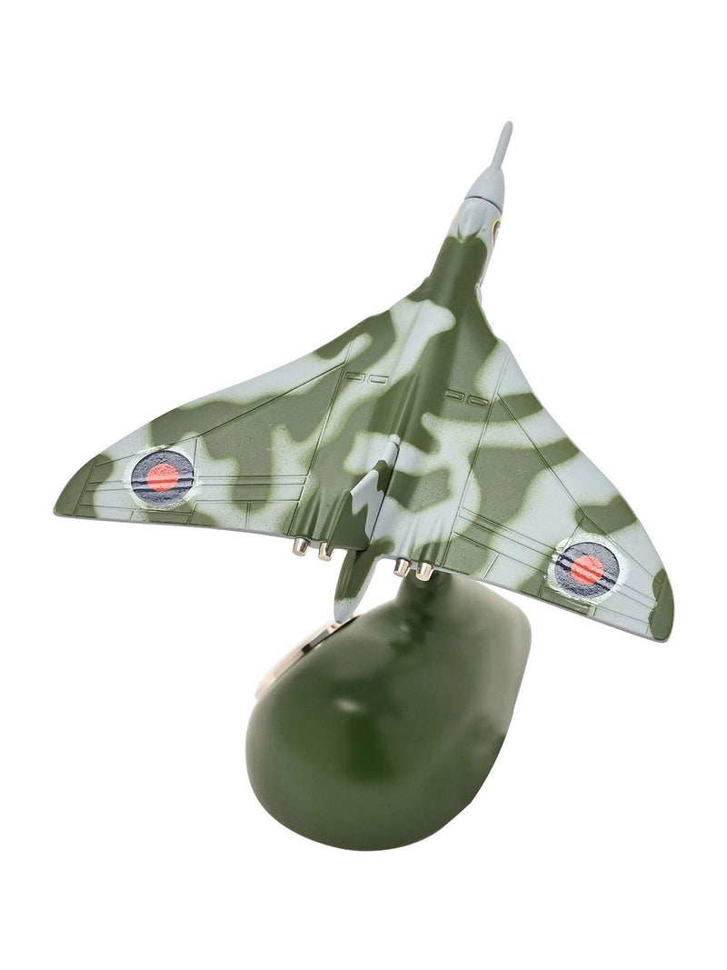Widdop Green RAF Vulcan miniature clock 9cm, UK version
