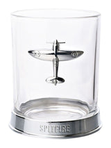 Next Widdop Clear RAF Glass & Metal Whiskey Tumbler Spitfire- Buy online at McGrocer
