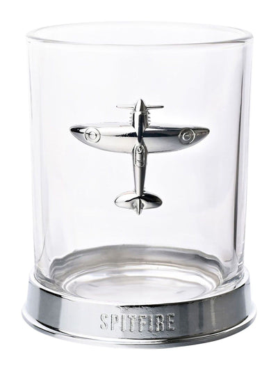 Next Widdop Clear RAF Glass & Metal Whiskey Tumbler Spitfire- Buy online at McGrocer
