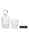 Harvey Makin whisky decanter set clear glass - British product
