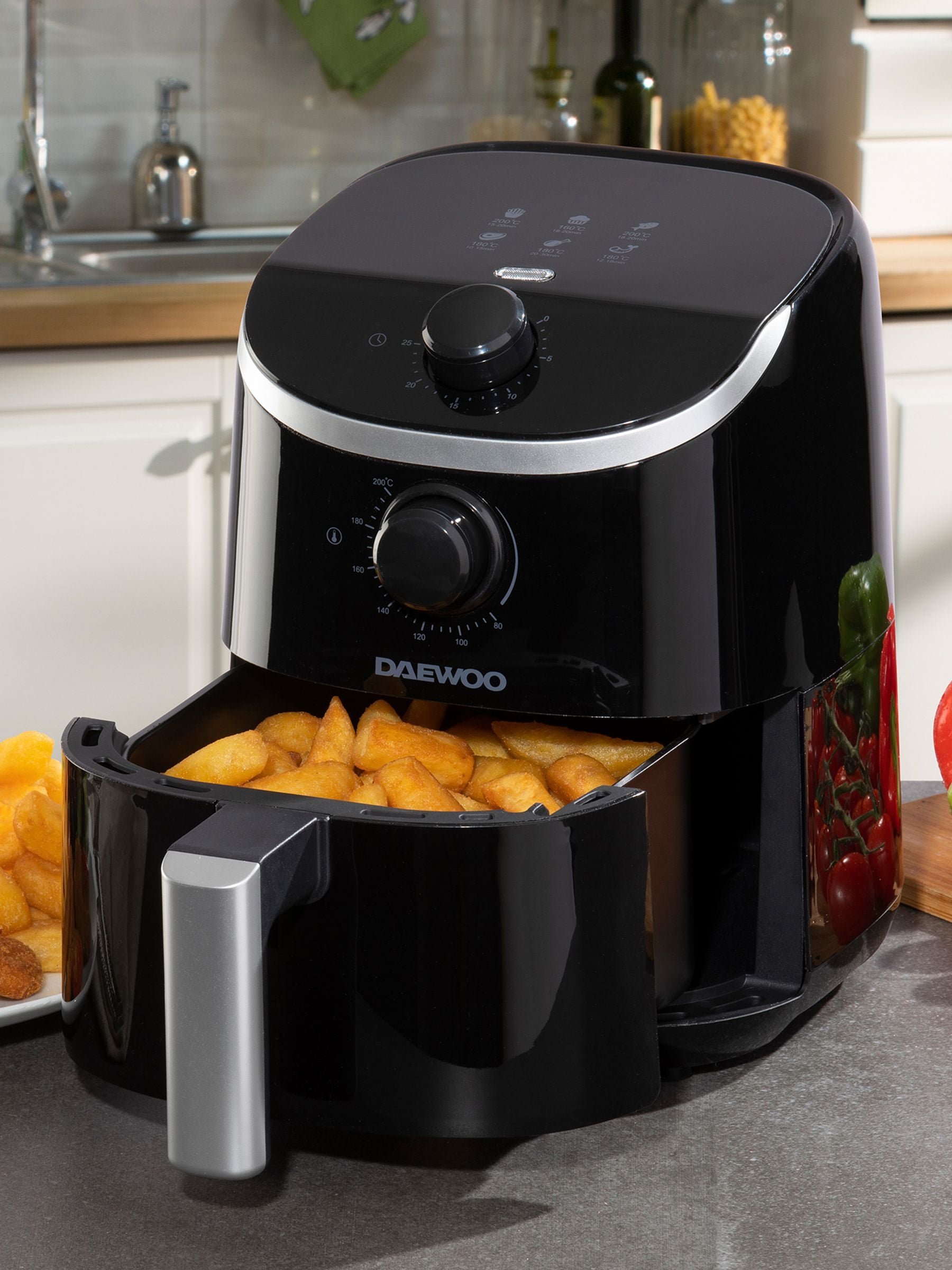 Daewoo Black 2L Single Pot Air Fryer