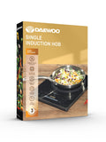 Daewoo Black Single Induction Hob 2200W, imported from the UK