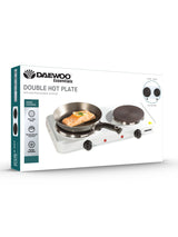 Next Daewoo White Double Hot Plate 2500W Electric Hot Plate- Buy online at McGrocer