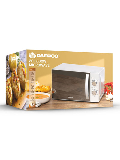 Next Daewoo Silver Mechanical Solo Microwave Oven 20L- Buy online at McGrocer