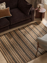 Next Natural Stripe Woven Jute Rug- Buy online at McGrocer