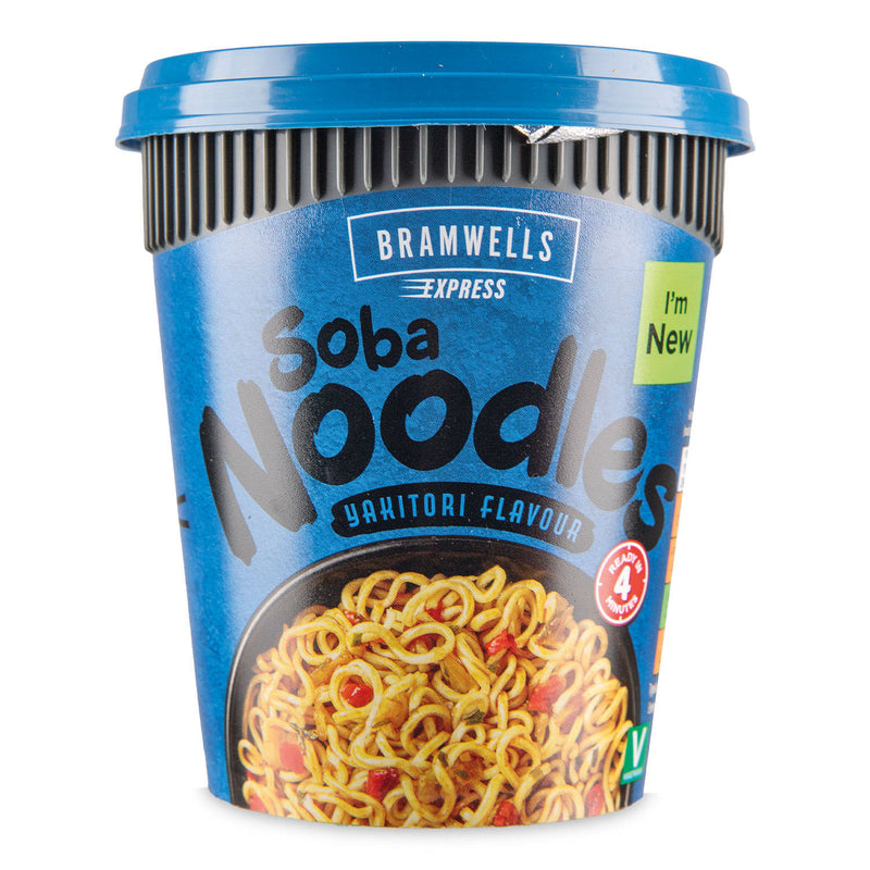 Soba noodle pot with yakitori flavour (British brand)