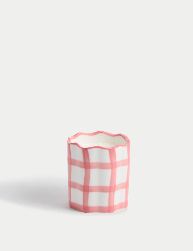 Yuzu and Pomegranate Check scented candle 20 hour burn (British brand)