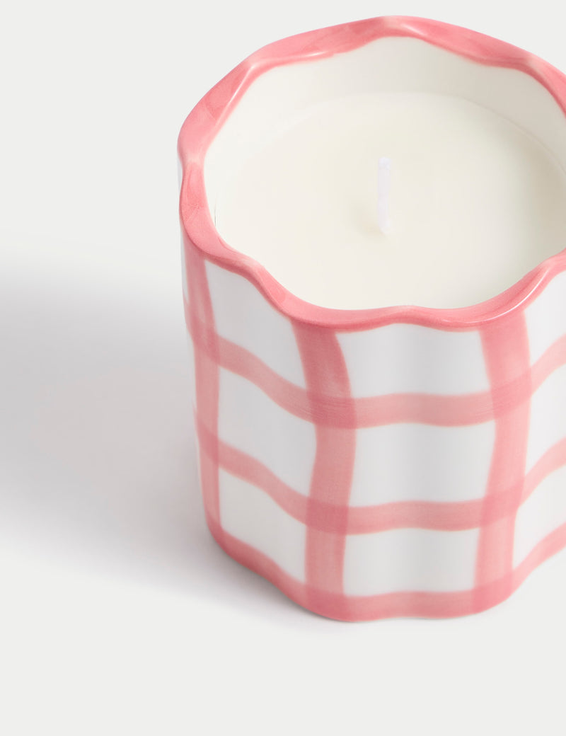 Yuzu and Pomegranate Check scented candle 20 hour burn (British brand)