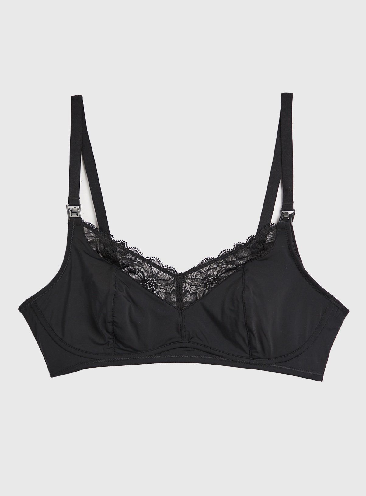 A-GG MATERNITY Black Supersoft Nursing Bra - 36A - McGrocer