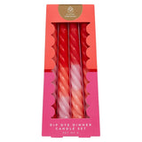 A Little Something Dip Dye Dinner Candles Pink Orange - McGrocer