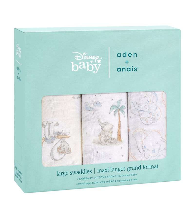 aden + anais Dumbo swaddles set of 3, UK version