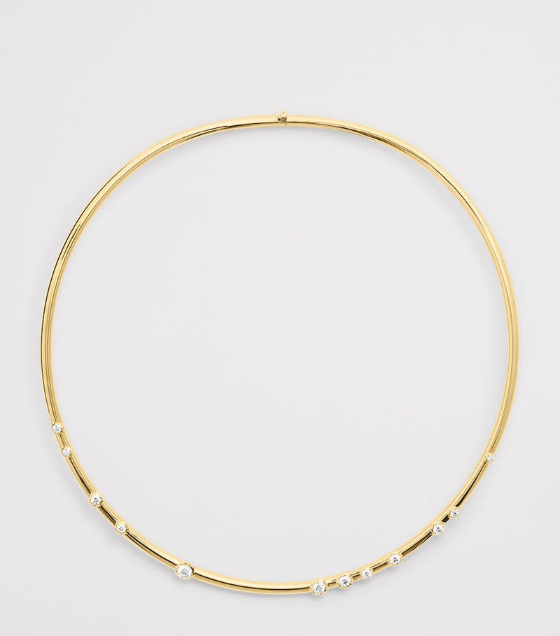 Jade Trau yellow gold diamond Constellation Plié choker (British brand)