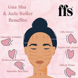 FFS Beauty Gua Sha Stone & Roller Set - British product