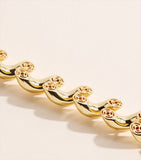 Eddie Borgo gold-plated torsade bracelet 19cm, imported from the UK