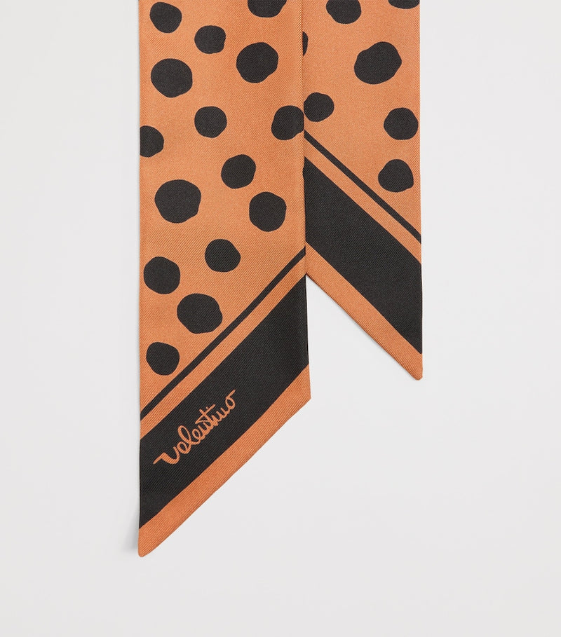 Valentino Garavani spotted print silk scarf skinny, UK version