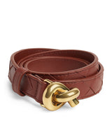 Harrods Bottega Veneta Knot Belt Woven Leather Belt 2cm- Buy online at McGrocer