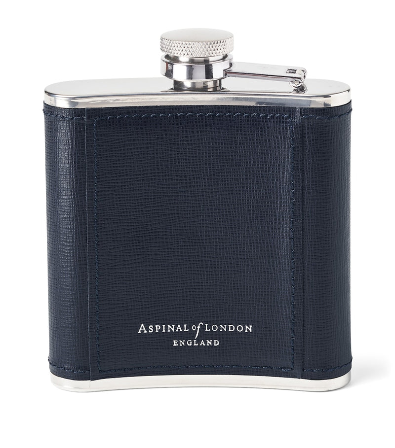 Aspinal of London leather classic hip flask - British product