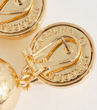 Carolina Herrera gold-tone sphere drop earrings, UK version