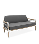 Harrods Stainless Steel Outdoor Two-Seater Sofa with All-Weather Ropes- Buy online at McGrocer