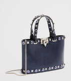 Valentino Garavani Rockstud tote bag leather with chain strap (British brand)
