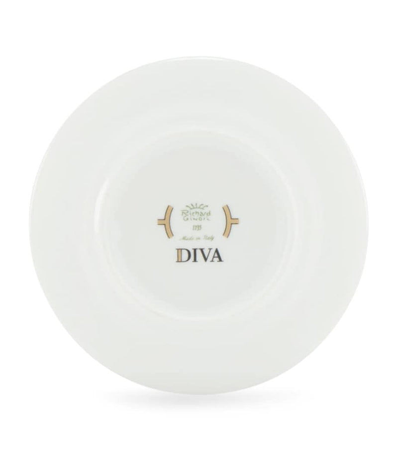 Ginori 1735 Colonna Diva Verde porcelain coffee saucer 12.5cm, UK version