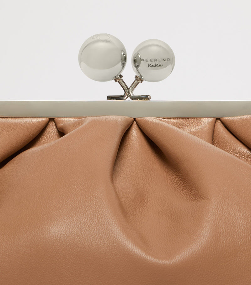 Weekend Max Mara medium Pasticcino leather clutch bag - British product