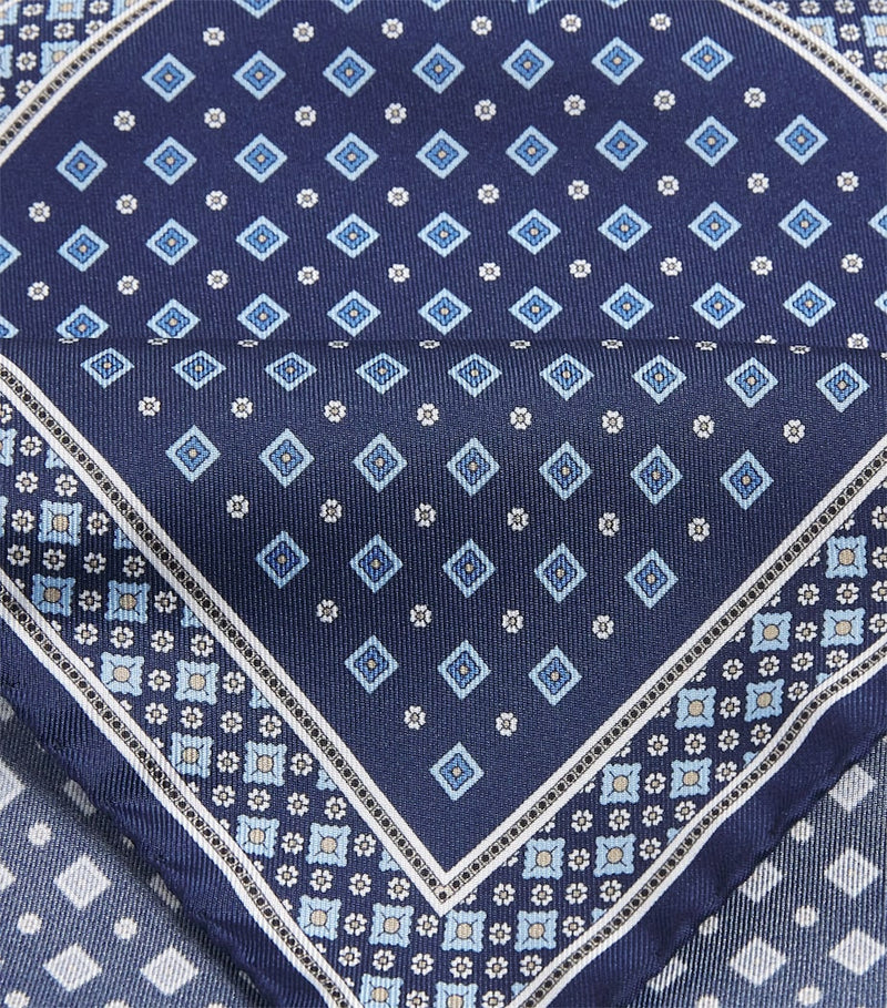 Eton silk floral pocket square 33cm (British brand)
