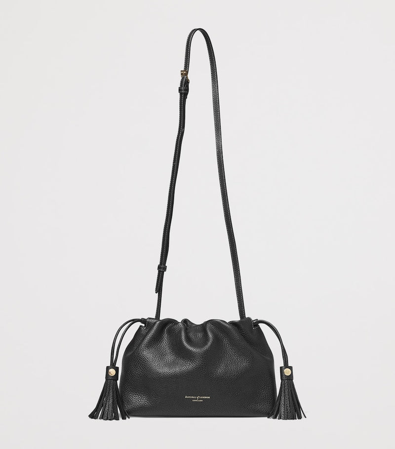 Aspinal of London Soho large leather cross-body pouch, imported from the UK
