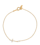 Persée gold cross bracelet with diamonds (British brand)