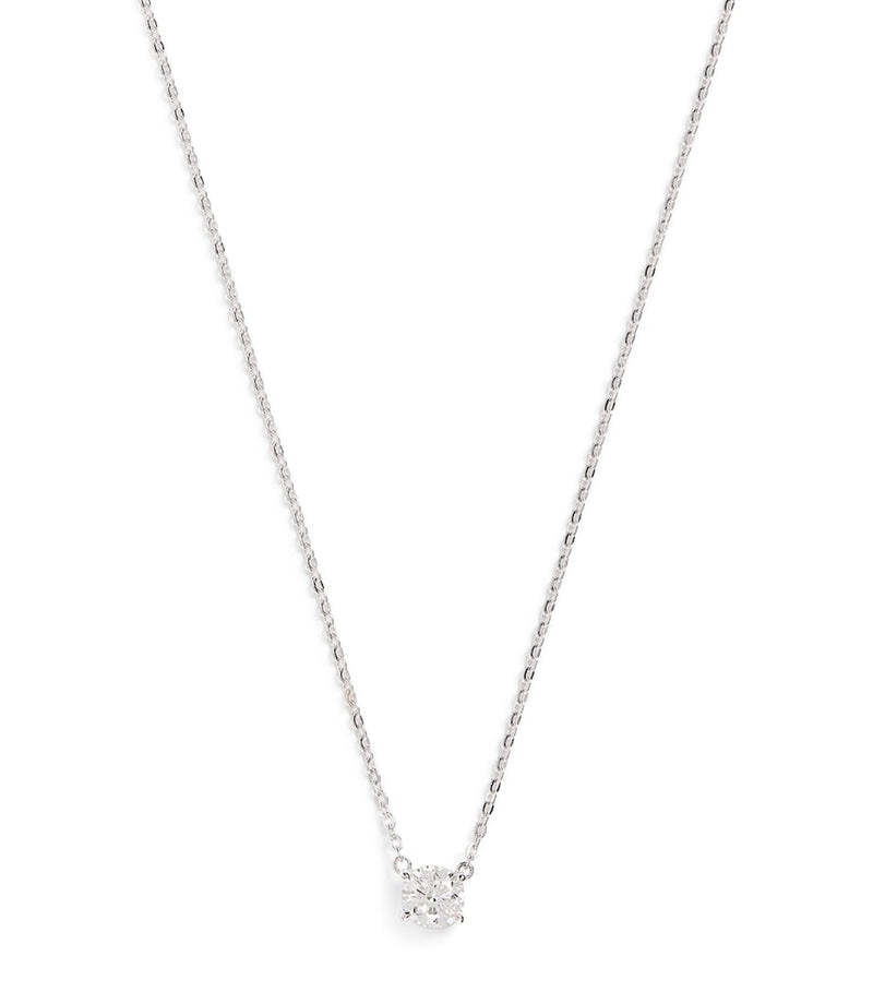 Harrods white gold diamond pendant necklace 0.75ct (British brand)