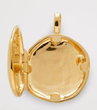 Monica Vinader gold vermeil round locket pendant - British product