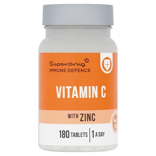 Superdrug Vitamin C & Zinc 180 Pack GOODS Superdrug