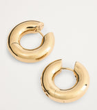 Engelbert yellow gold Absolute Creoles hoop earrings - British product