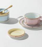 GINORI 1735 porcelain butter dish Giallo 10cm, UK version