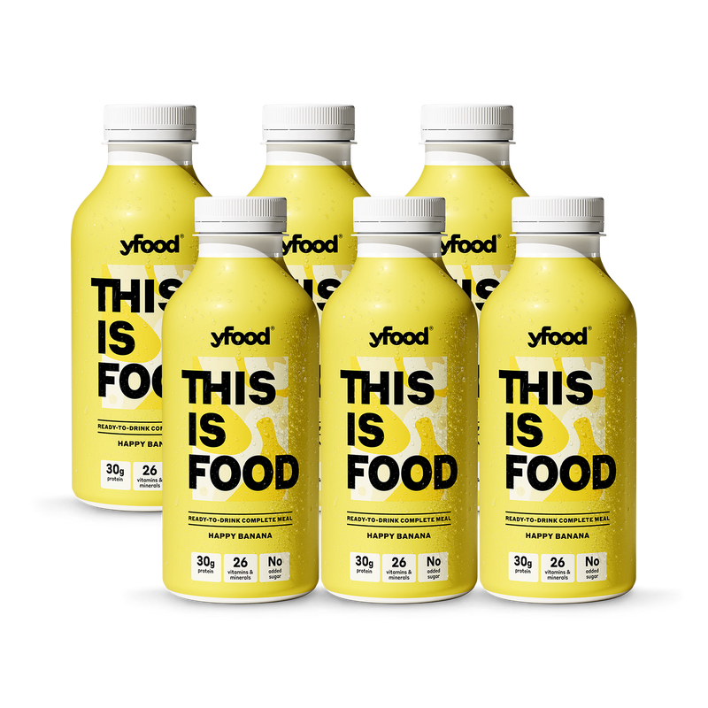 Yfood Happy Banana meal replacement drink 6x500ml - British product