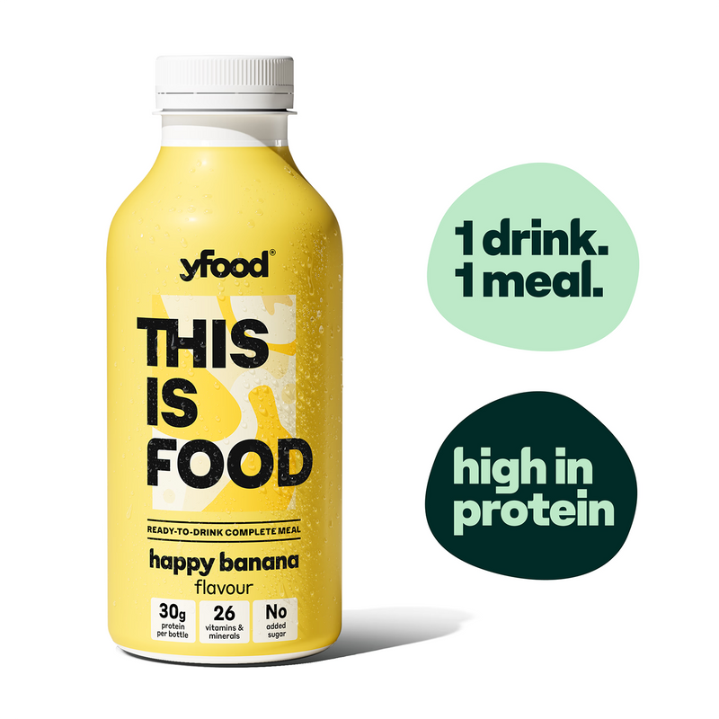 Yfood Happy Banana meal replacement drink 6x500ml - British product