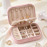 Livingandhome portable jewellery storage box with PU leather (British brand)