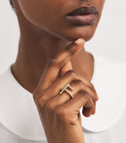 Sophie Bille Brahe yellow gold diamond initial ring UK version