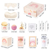 Livingandhome rainbow self-care pampering gift set in light beige, imported from the UK