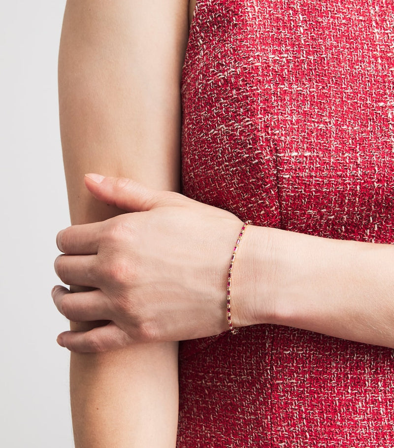 Suzanne Kalan rose gold ruby tennis bracelet, UK version