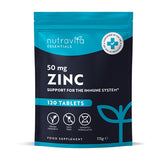 Nutravita zinc tablets 50mg 120 count (British brand)