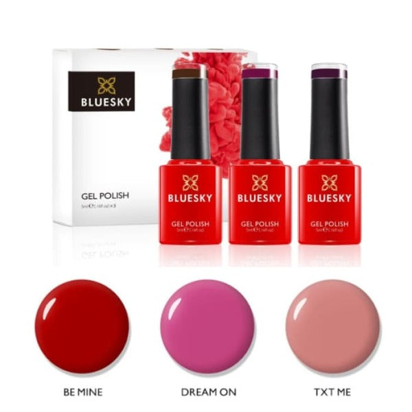 Bluesky Gel Polish Set Luscious Lips 3x 5ml - British product