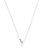 Astrid & Miyu white gold emerald diamond necklace, UK version