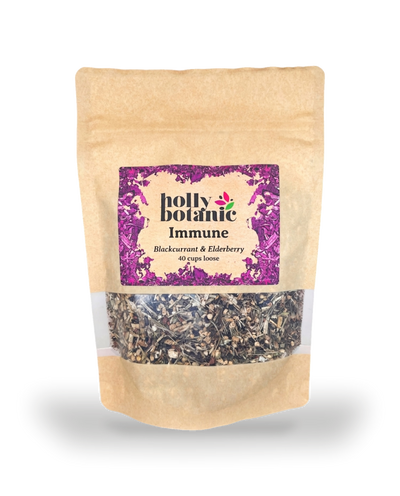 Holland & Barrett Holly Botanic Immune Tisane Blackcurrant & Elderberry Herbal Tea 40 Cup Loose- Buy online at McGrocer